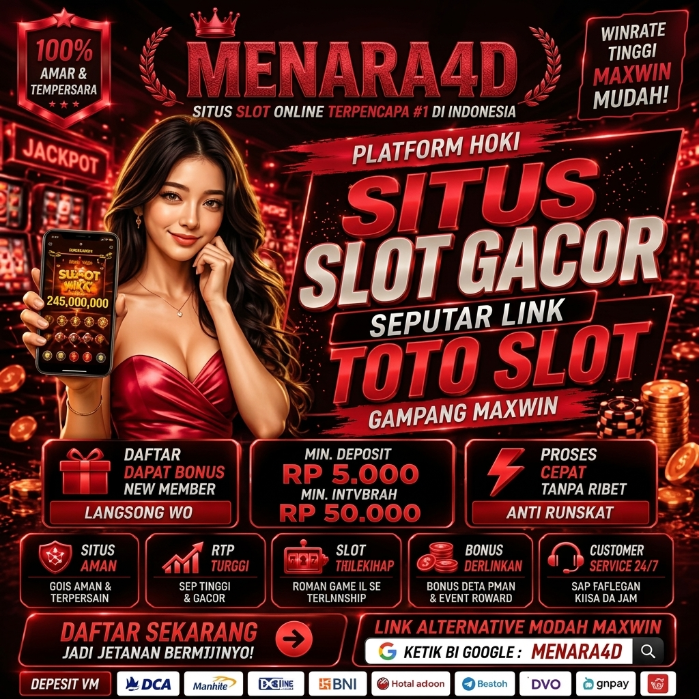 Thumbnail 1 of 3, Poster, MENARA4D - Platform Slot Online Terpercaya & Gampang Maxwin 2026 designed and sold by MENARA4D.